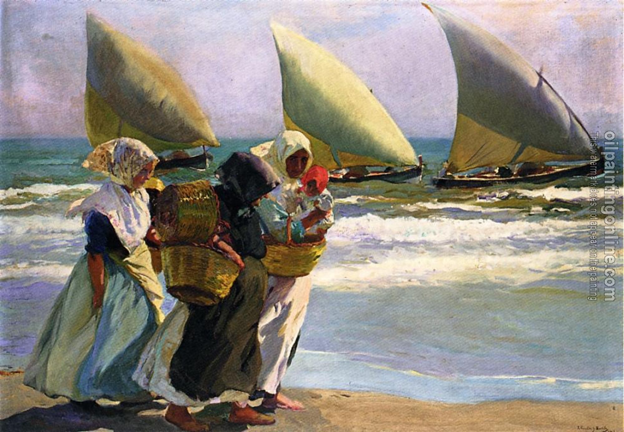 Joaquin Sorolla y Bastida - Three Sails